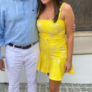 Alexis Alik Textured Floral Jacquard Mini Dress